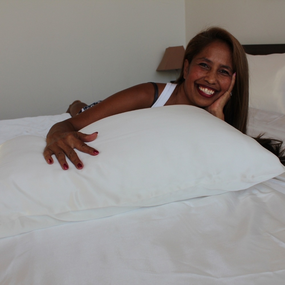 white mulberry silk pillowcases