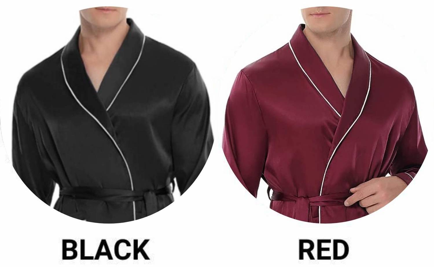 buy silk satin robe for man