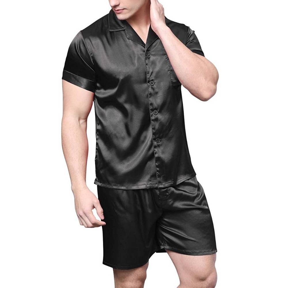 Mens Satin Pyjamas Set: image 1