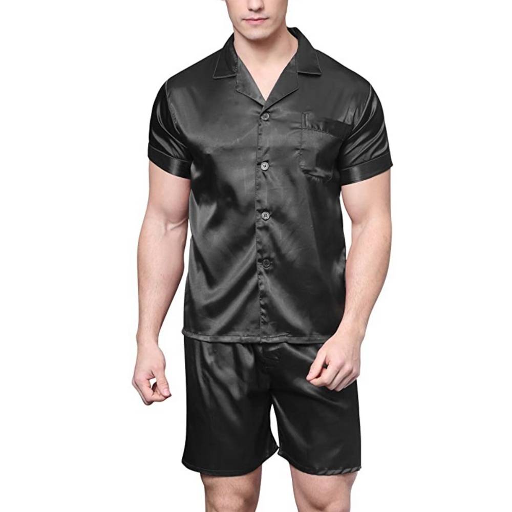Mens Satin Pyjamas Set