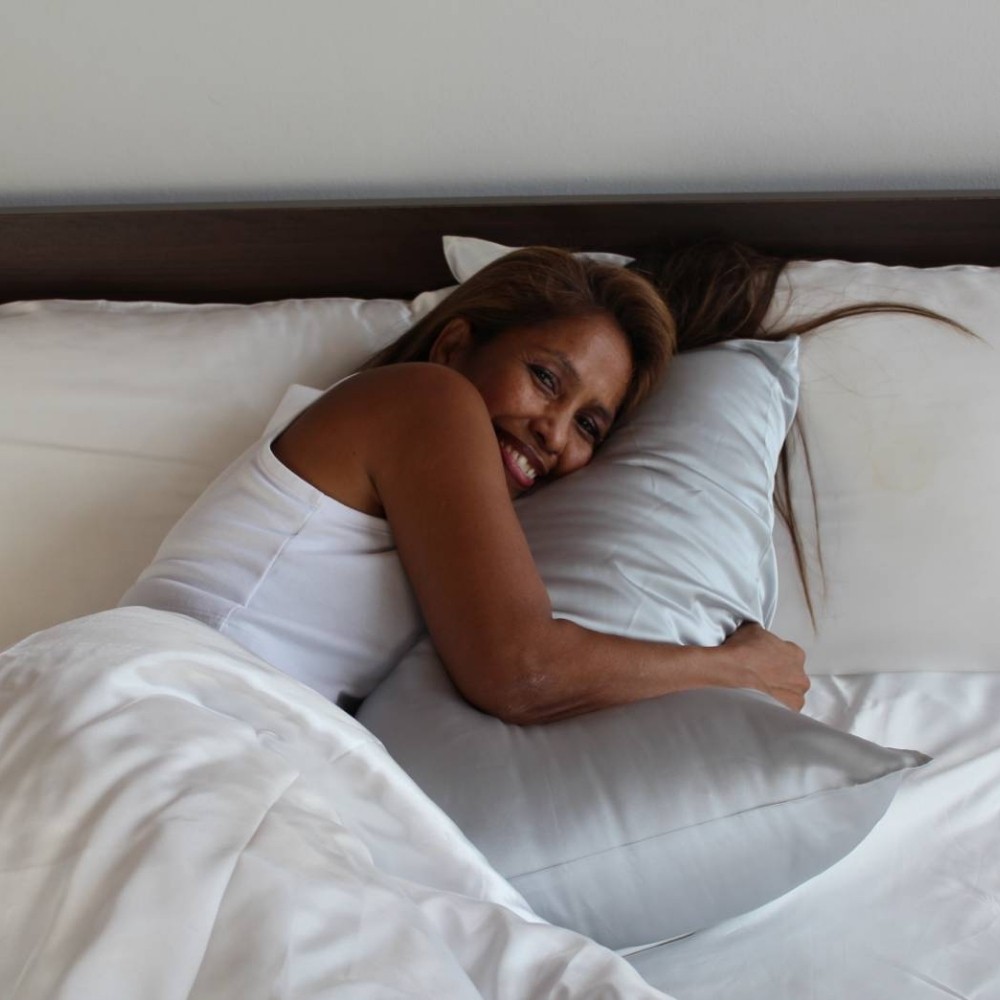 Silver Silk Pillowcase