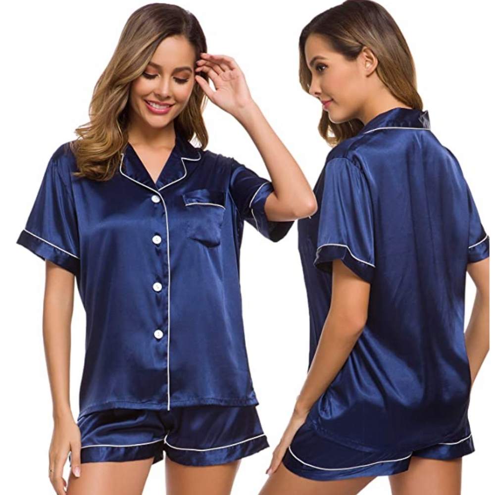 Womens Silk Satin Pyjamas
